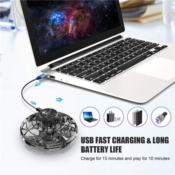 Kids Toys, Hand Operated Mini Drones,UFO Magic Flying Orb with Lights,Hover - Picture 7 of 7